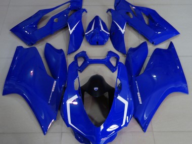Gloss Blue & White 11-14 Ducati 1199 Fairings
