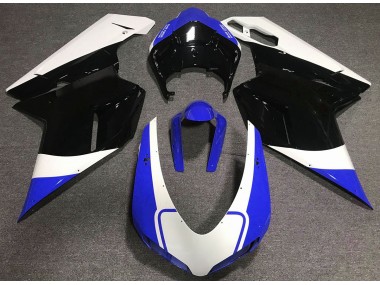 Gloss Blue White and Black 07-14 Ducati 848 1098 1198 Fairings