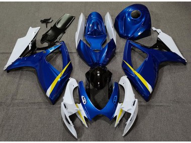 Gloss Blue White and Yellow 06-07 GSXR 600-750 Fairings