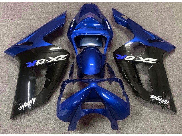 Gloss Blue and Black 03-04 ZX6R Fairings Gloss Blue and Black 03-04 ZX6R Fairings