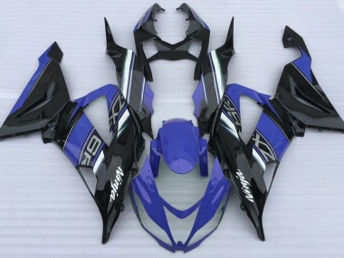 Gloss Blue and Black 13-18 ZX6R Fairings