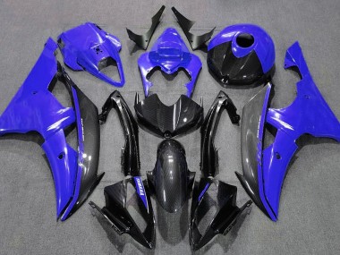 Gloss Blue and Carbon 08-16 R6 Fairings