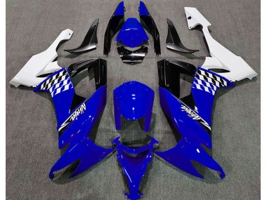 Gloss Blue and White 08-10 ZX10R Fairings