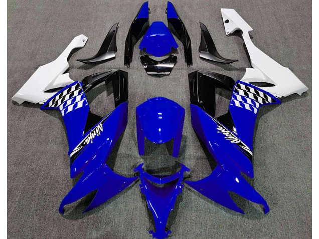 Gloss Blue and White 08-10 ZX10R Fairings Gloss Blue and White 08-10 ZX10R Fairings