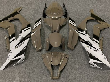 Gloss Brown & White 11-15 ZX10R Fairings