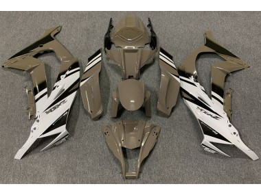 Gloss Brown & White 11-15 ZX10R Fairings