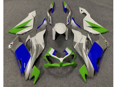 Gloss Green Blue and Silver 19-23 ZX6R Fairings