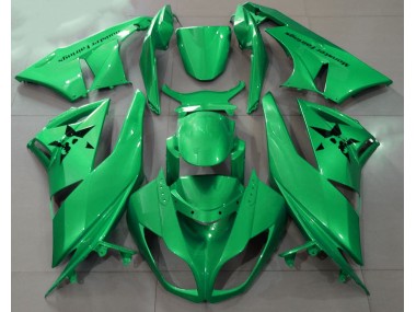 Gloss Green & Custom Logos 09-12 ZX6R Fairings