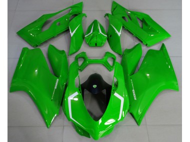 Gloss Green & White 11-14 Ducati 1199 Fairings