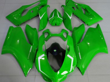 Gloss Green & White 11-14 Ducati 1199 Fairings