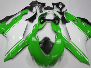 Gloss Green White and Black 11-14 Ducati 1199 Fairings