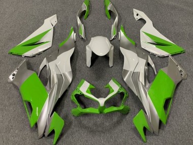 Gloss Green White and Silver 19-23 ZX6R Fairings