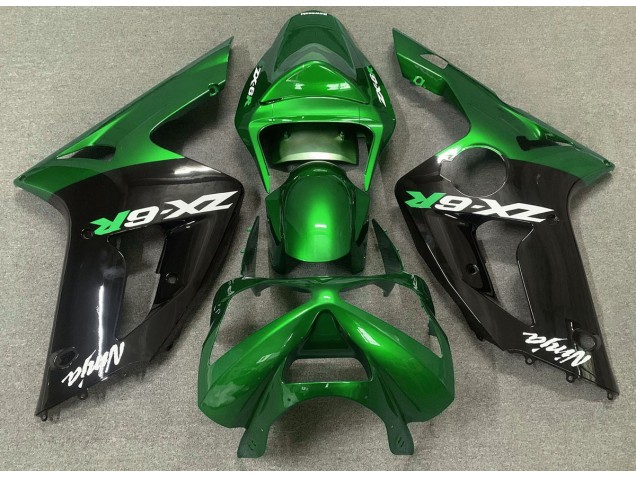 Gloss Green and Black 03-04 ZX6R Fairings Gloss Green and Black 03-04 ZX6R Fairings