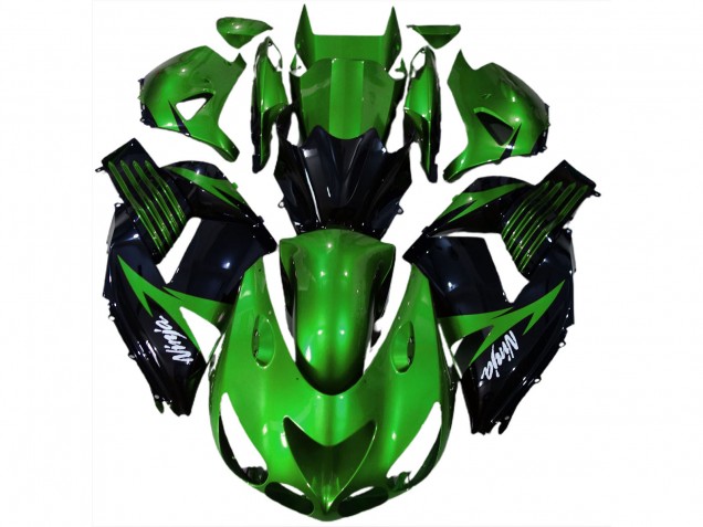 Gloss Green and Black 06-11 ZX14R Fairings Gloss Green and Black 06-11 ZX14R Fairings