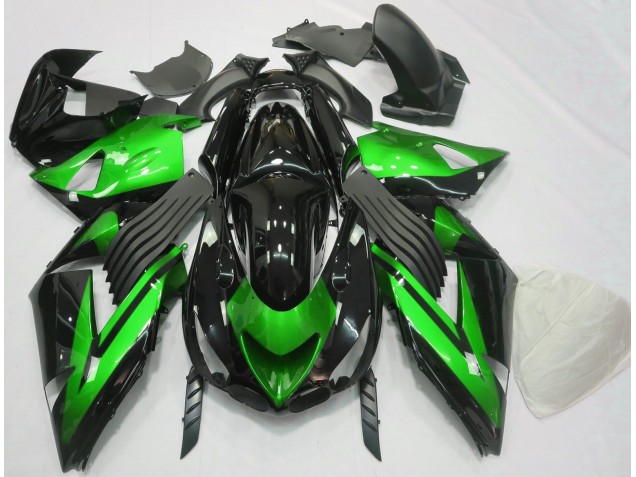 Gloss Green and Black Plain 06-11 ZX14R Fairings Gloss Green and Black Plain 06-11 ZX14R Fairings