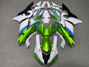 Gloss Green and Light Blue 17-21 R6 Fairings