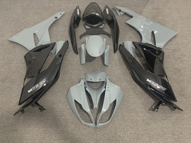 Gloss Grey and Black 09-12 ZX6R Fairings Gloss Grey and Black 09-12 ZX6R Fairings