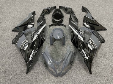 Gloss Grey and Black 13-18 ZX6R Fairings