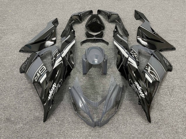 Gloss Grey and Black 13-18 ZX6R Fairings Gloss Grey and Black 13-18 ZX6R Fairings