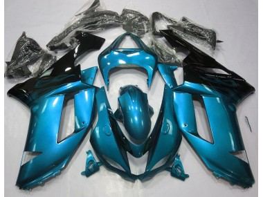 Gloss Light Blue & Black 07-08 ZX6R Fairings