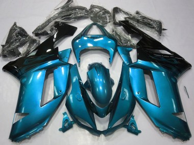 Gloss Light Blue & Black 07-08 ZX6R Fairings