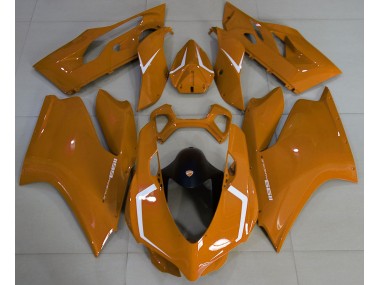 Gloss Orange & White 11-14 Ducati 1199 Fairings