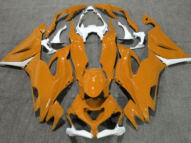 Gloss Orange & White 19-23 ZX6R Fairings