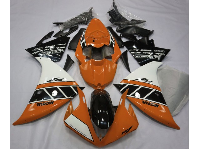 Gloss Orange White and Black 12-14 R1 Fairings Gloss Orange White and Black 12-14 R1 Fairings