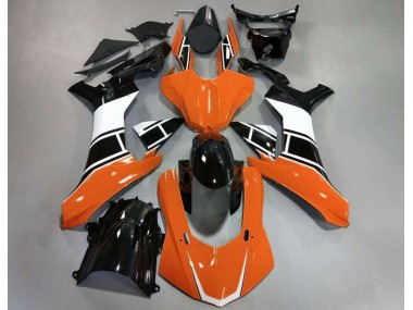 Gloss Orange White and Black 15-19 R1 Fairings