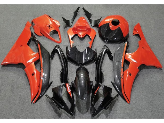 Gloss Orange and Carbon 08-16 R6 Fairings Gloss Orange and Carbon 08-16 R6 Fairings