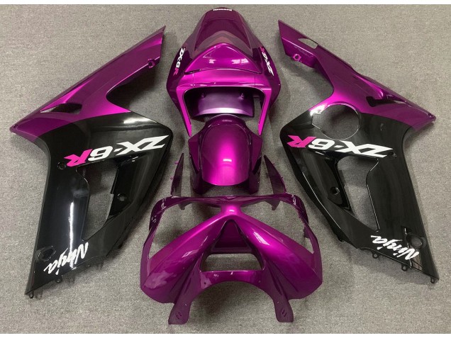 Gloss Pink and Black 03-04 ZX6R Fairings Gloss Pink and Black 03-04 ZX6R Fairings
