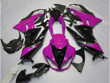 Gloss Pink and Black 09-12 ZX6R Fairings