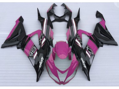 Gloss Pink and Black 13-18 ZX6R Fairings