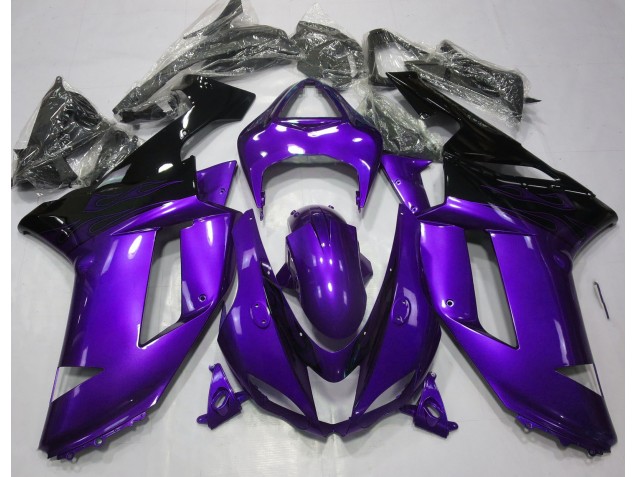 Gloss Purple & Black 07-08 ZX6R Fairings Gloss Purple & Black 07-08 ZX6R Fairings