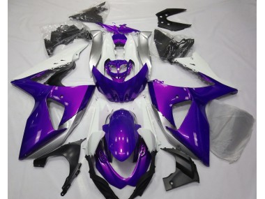 Gloss Purple & White 09-16 GSXR 1000 Fairings