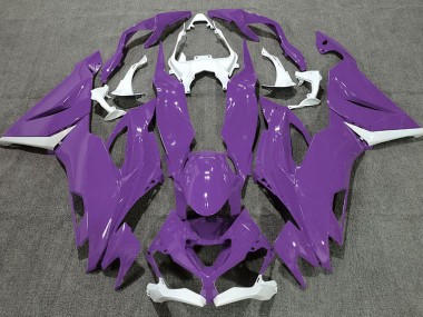 Gloss Purple & White 19-23 ZX6R Fairings