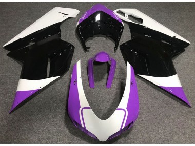 Gloss Purple White and Black 07-14 Ducati 848 1098 1198 Fairings