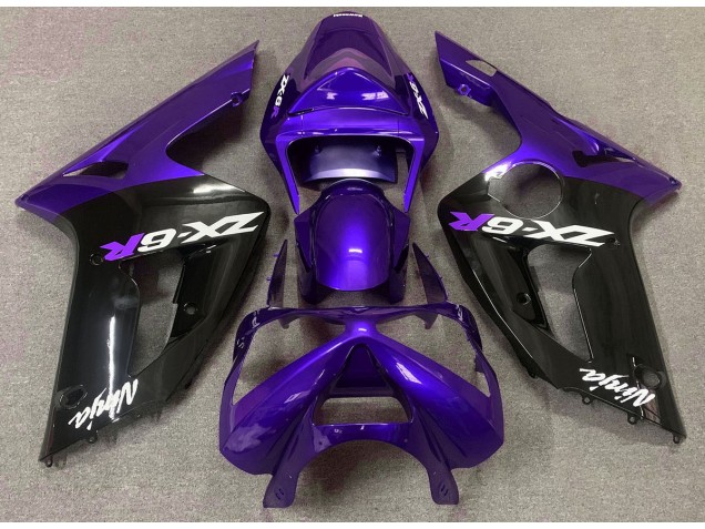 Gloss Purple and Black 03-04 ZX6R Fairings Gloss Purple and Black 03-04 ZX6R Fairings