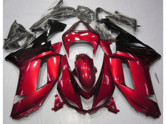 Gloss Red & Black 07-08 ZX6R Fairings Gloss Red & Black 07-08 ZX6R Fairings