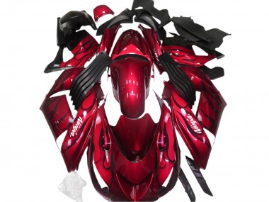 Gloss Red & Flame 06-11 ZX14R Fairings