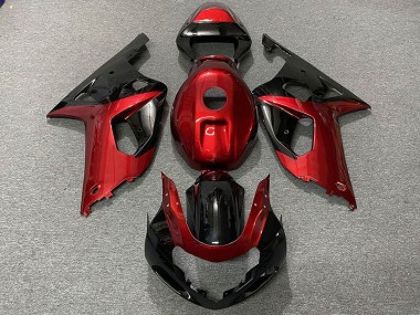 Gloss Red and Black 01-03 GSXR 600-750 Fairings