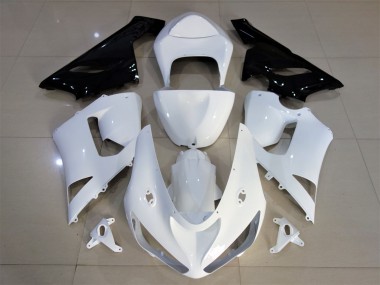 Gloss White & Black 05-06 ZX6R Fairings