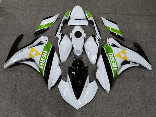 Gloss White Black and Green 15-18 R3 Fairings Gloss White Black and Green 15-18 R3 Fairings