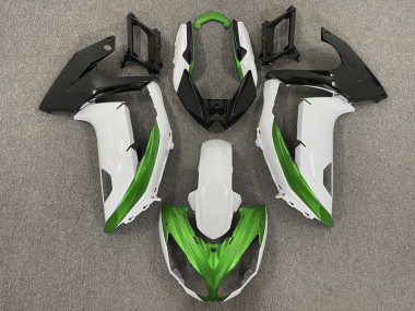 Gloss White & Green 12-16 Ninja 650R Fairings