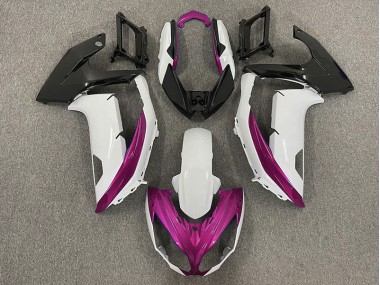Gloss White & Magenta 12-16 Ninja 650R Fairings