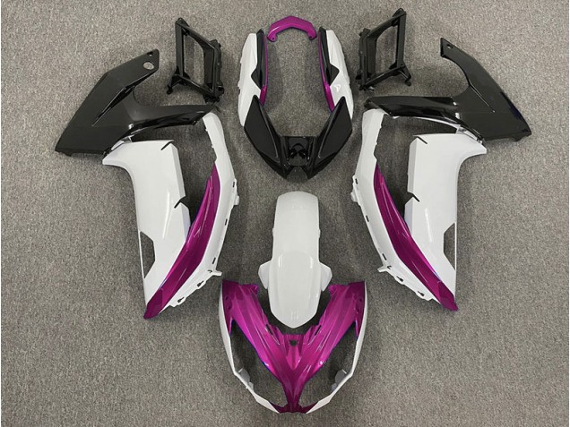 Gloss White & Magenta 12-16 Ninja 650R Fairings Gloss White & Magenta 12-16 Ninja 650R Fairings