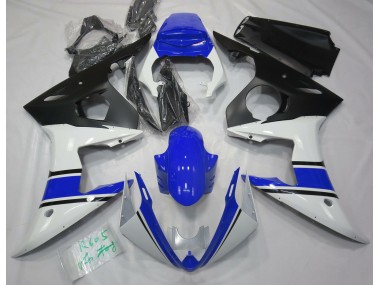Gloss White and Blue 03-04 R6 Fairings