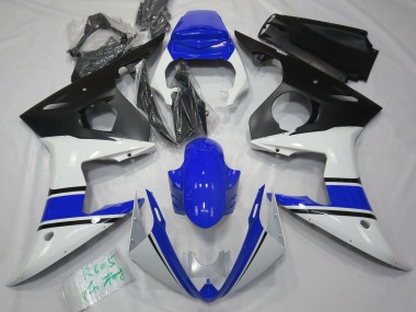 Gloss White and Blue 03-04 R6 Fairings