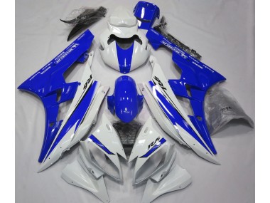 Gloss White and Blue 06-07 R6 Fairings