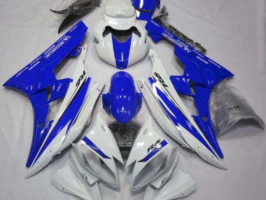 Gloss White and Blue 06-07 R6 Fairings